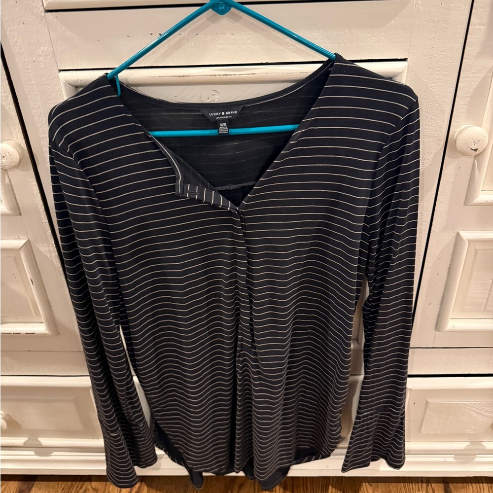 Lucky Brand Striped Long Sleeve Top
